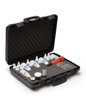 Combination test kit for aquaculture; alkalinity, CO2, hardness, dissolved oxygen, pH and salinity
