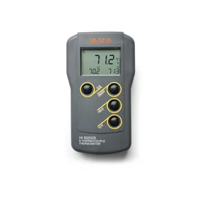 K-type thermocouple thermometer, Range: -50.0 to 199.9°C and 200 to 1350°C; -58.0 to 399.9°F and 400