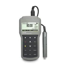 Waterproof portable EC/resistivity/TDS/NaCl auto ranging meter with graphic display