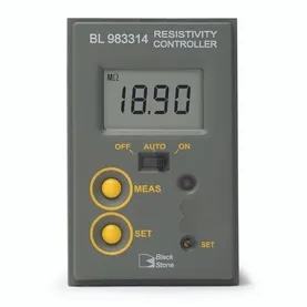 Resistivity Mini Controller, range: 0.00 to 19.90 MΩ/cm, dosing relay: contact closed when reading f