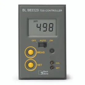 TDS Mini Controller, range: 0 to 999 mg/L (ppm), dosing relay: contact closed when reading exceeds s
