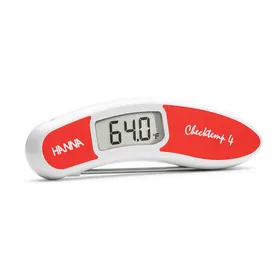 Folding thermometer for raw meat