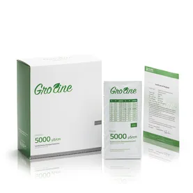 GroLine 5000 µS/cm EC value @ 25°C EC Calibration Standard Sachets with Certificate of Analysis, (25