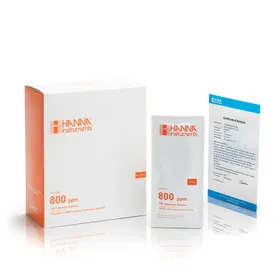 800 mg/L (ppm) TDS value @ 25°C, (25) 20 mL sachets with certificate of analysis