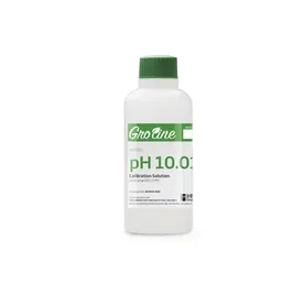 GroLine pH 10.01 Buffer Solution (+/- 0.02 pH accuracy @ 25°C) with Certificate of Analysis,