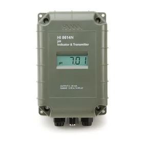 pH Transmitter with 4-20 mA Galvanically Isolated output; with LCD display range: 0.00 to 14.00 pH