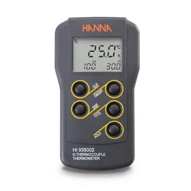 2-channel, K-type thermocouple thermometer, Range: -50.0 to 199.9°C and 200 to 1350°C; -58.0 to 399.