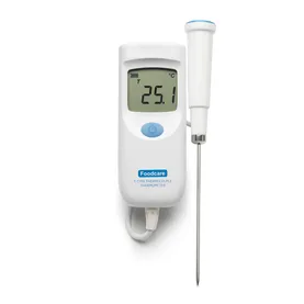Portable T-type thermocouple thermometer with fixed probe