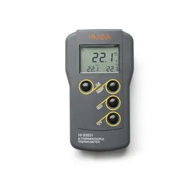 0.1° resolution K-type thermocouple thermometer, Range: -200.0 to 999.9°C; 1000 to 1371°C -328.0