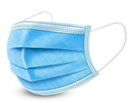 Disposable Medical  Face  Mask, Non-woven,  ear  loops,  3  layers,  white/blue